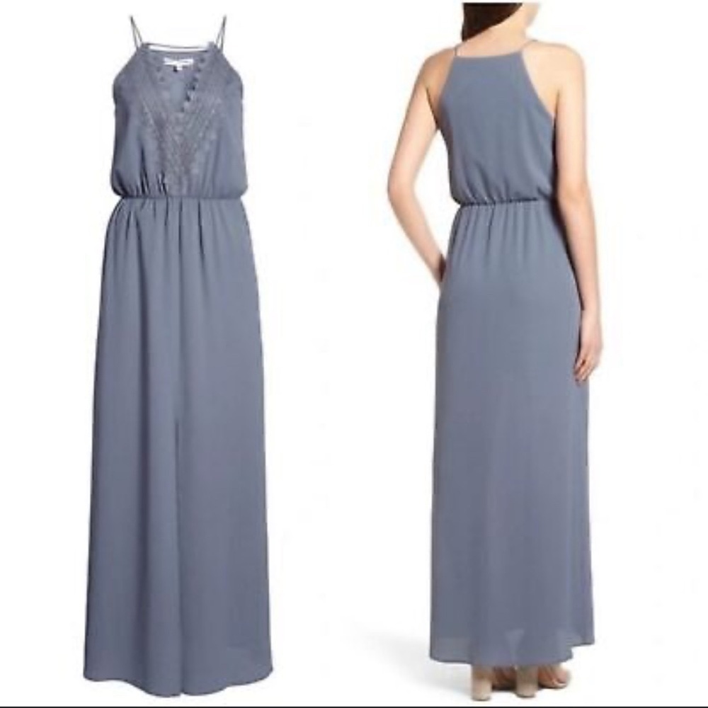 WAYF Posie Maxi Dress Grey Grisaille Size‎ XXL NWT